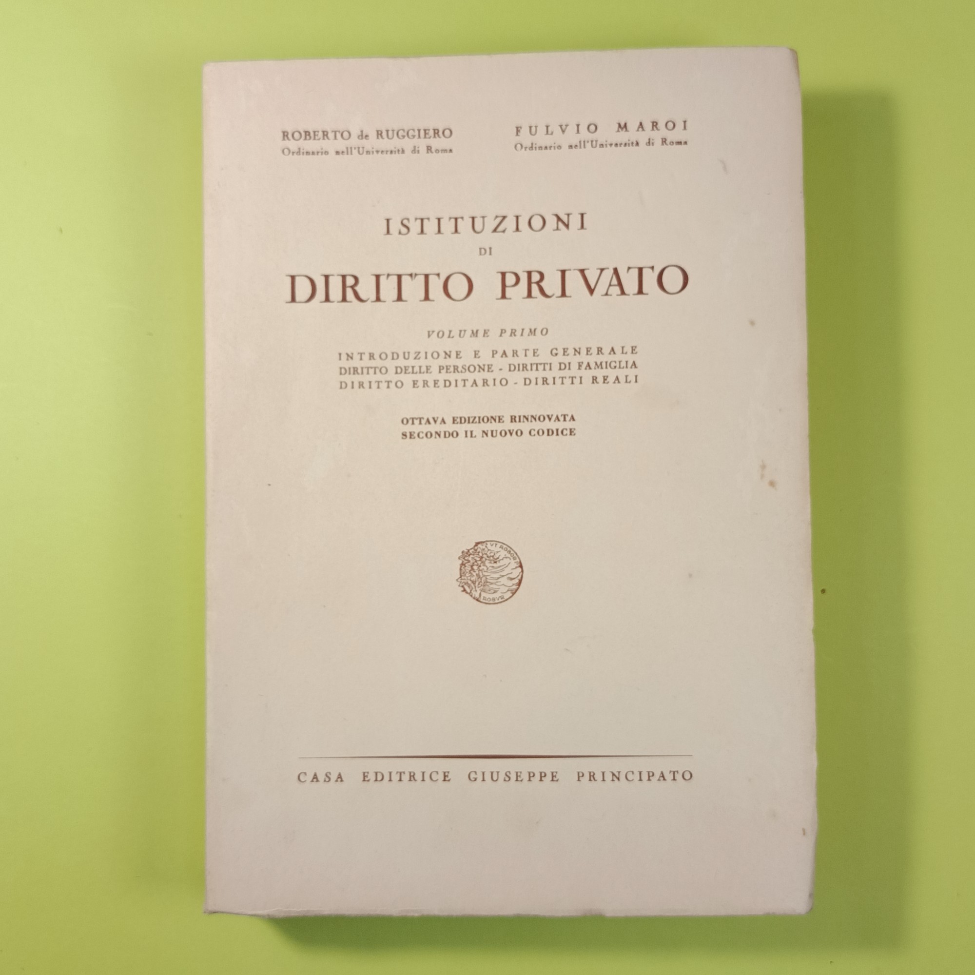 ISTITUZIONI DI DIRITTO PRIVATO