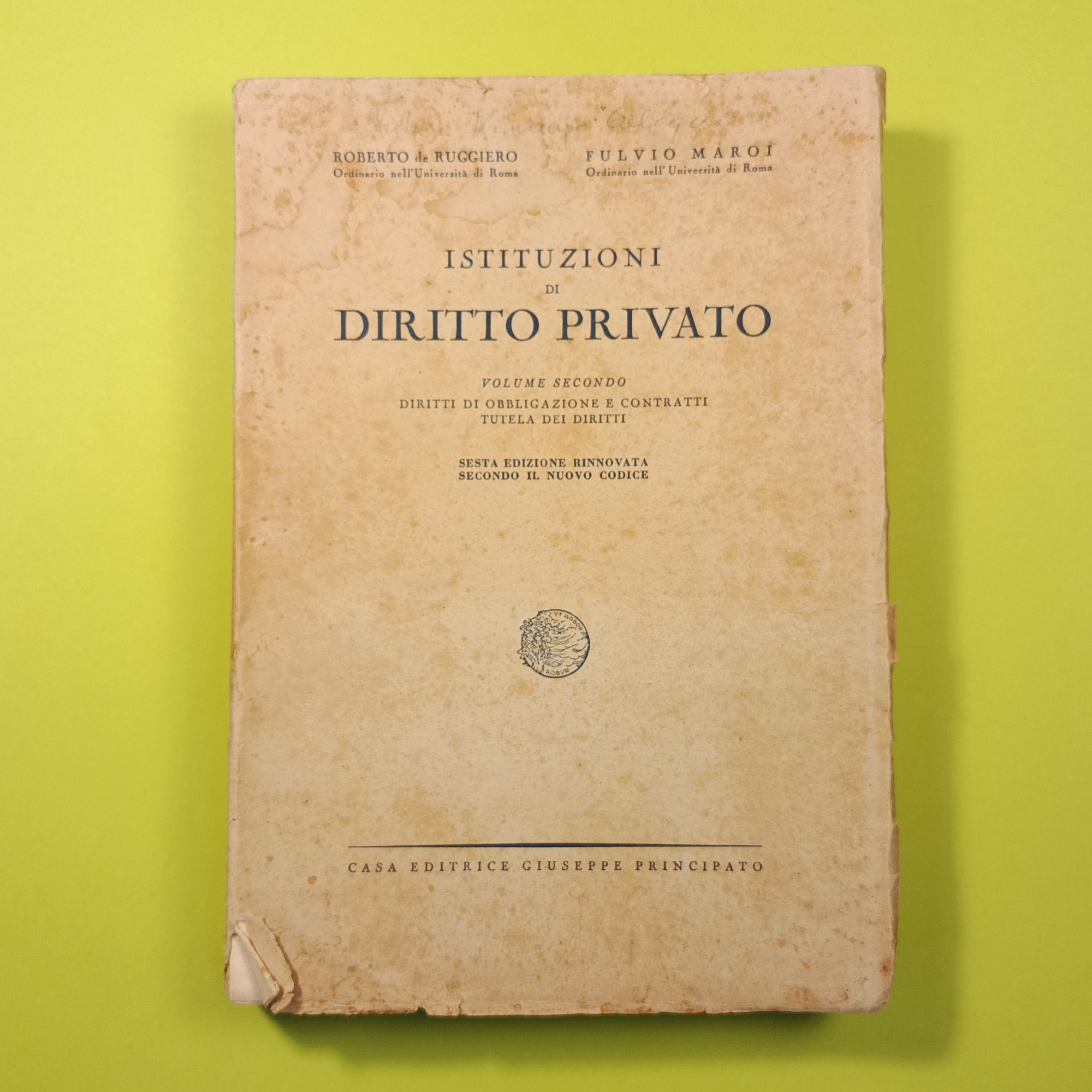 ISTITUZIONI DI DIRITTO PRIVATO VOL II
