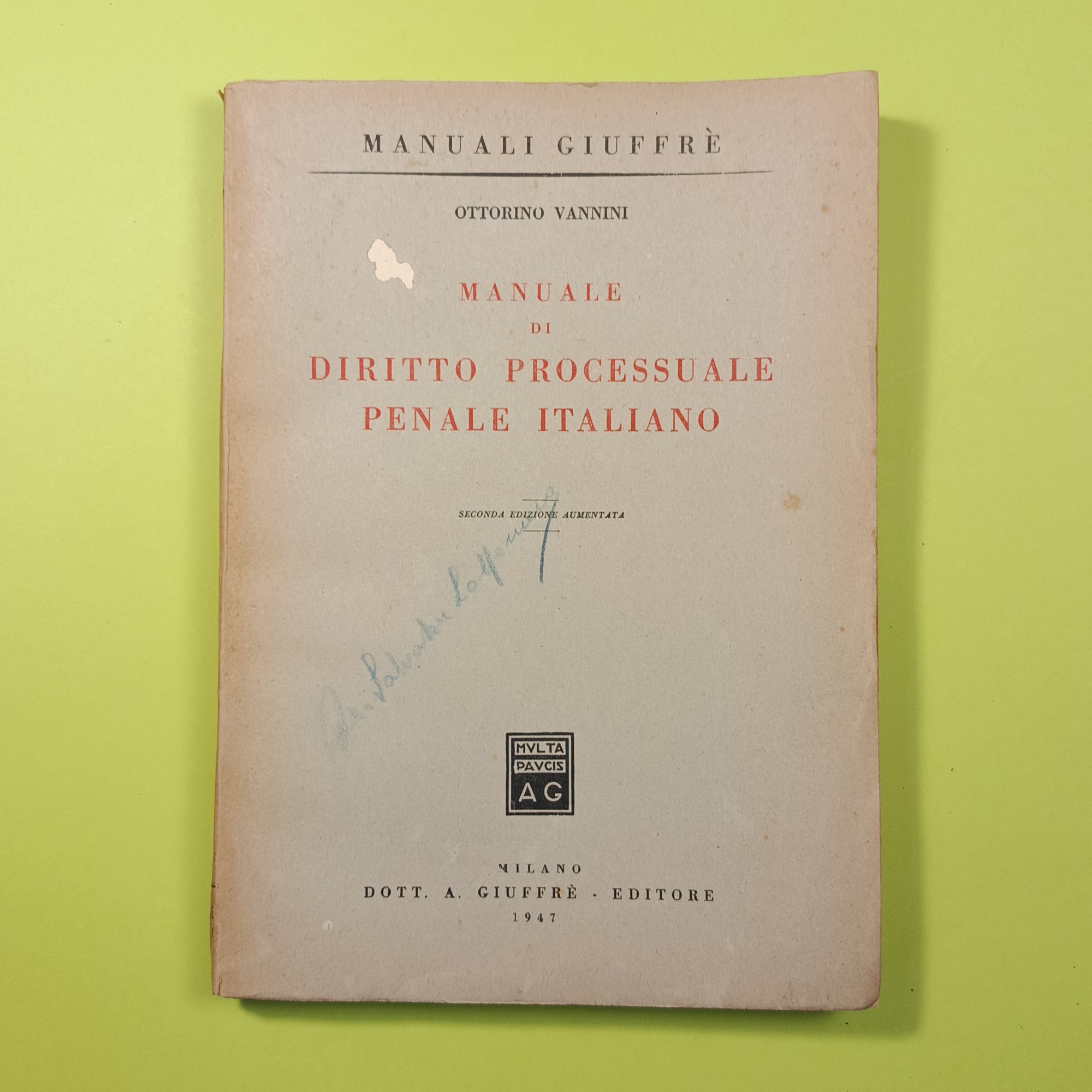 MANUALE DI DIRITTO PROCESSUALE PENALE ITALIANO