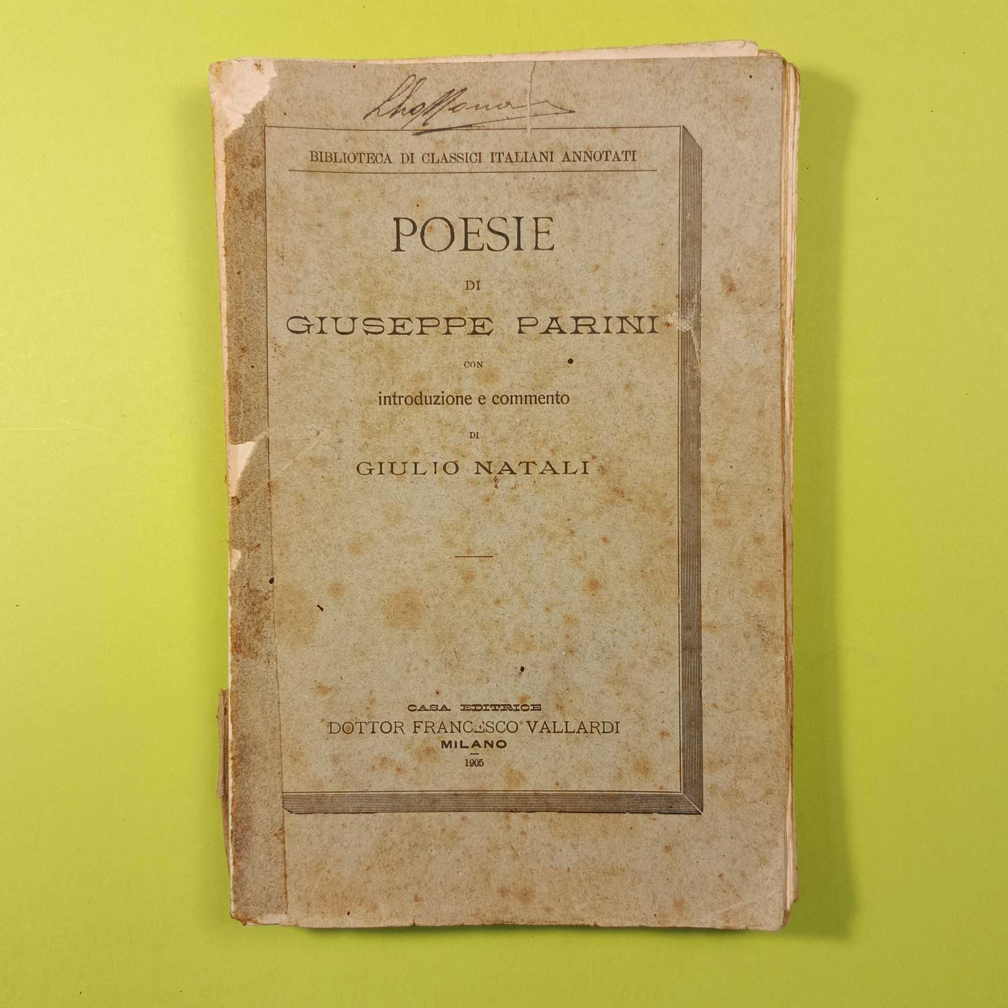 POESIE DI GIUSEPPE PARINI