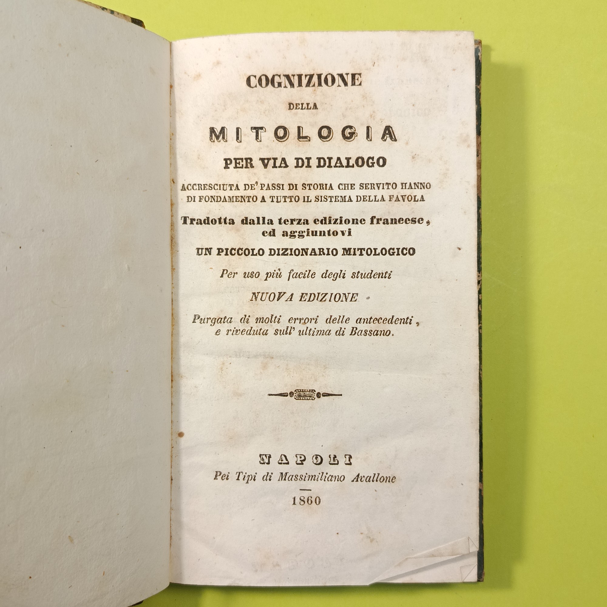 COGNIZIONE DELLA MITOLOGIA PER VIA DI DIALOGO