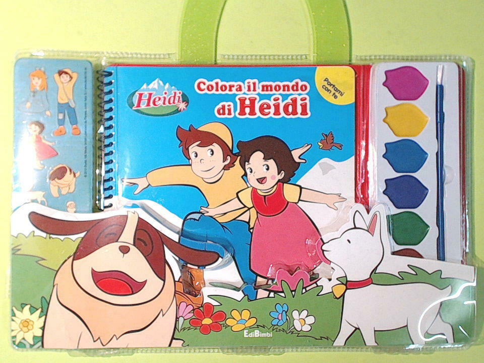 COLORA IL MONDO DI HEIDI CON ACQUERELLI E STICKERS