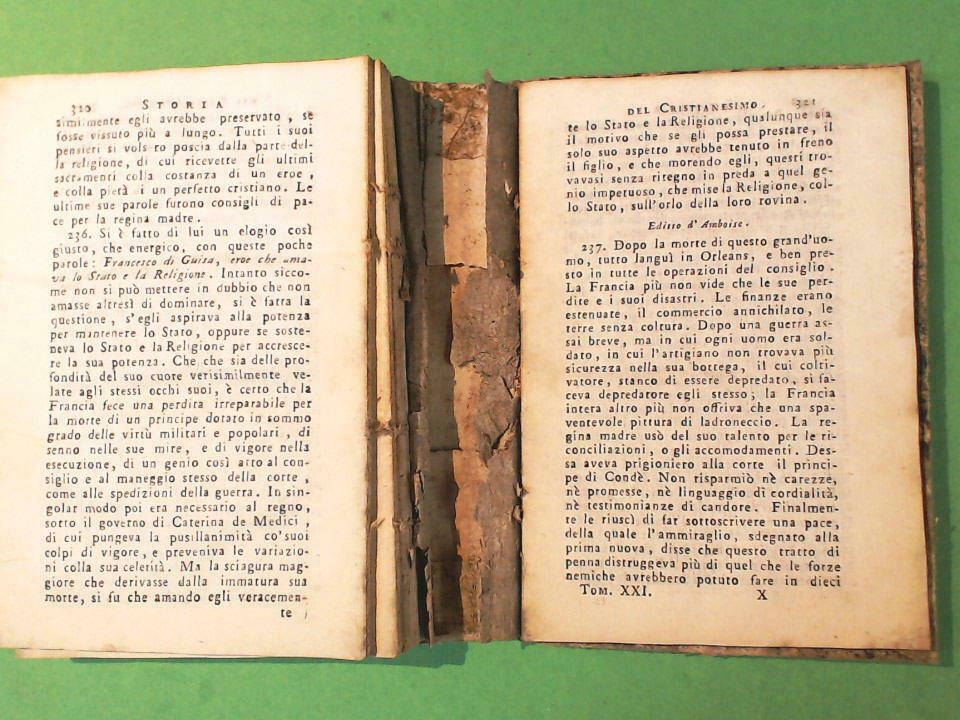 STORIA DEL CRISTIANESIMO ABATE BERAULT BERCASTEL NOTE ZUGNO TOMO XXI 1797 - immagine 4
