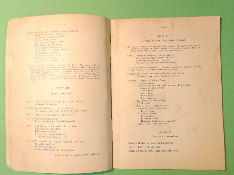CARMEN DRAMMA LIRICO IN 4 ATTI MEILHAC HALEVY MUSICA DI BIZET SONZOGNO 1932 - immagine 4