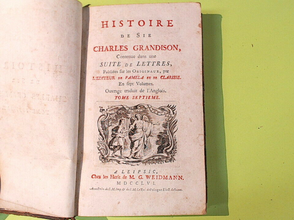 HISTOIRE DE SIR CHARLES GRANDISON TOME SEPTIEME WEIDMANN 1756 - immagine 5