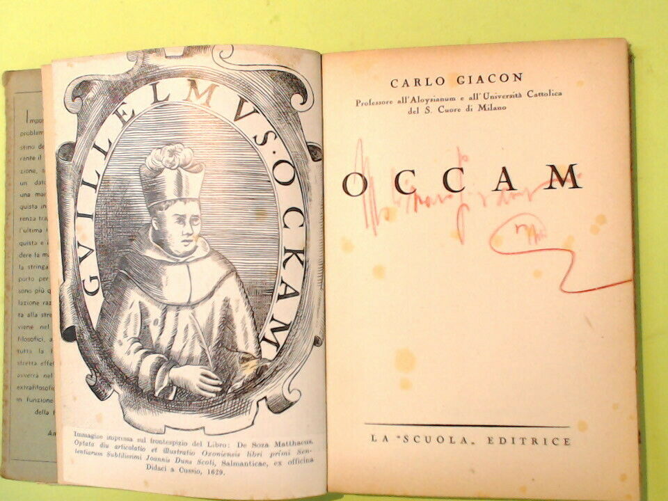 OCCAM CARLO GIACON MAESTRI DEL PENSIERO E DELL'EDUCAZIONE LA SCUOLA 1943 - immagine 3