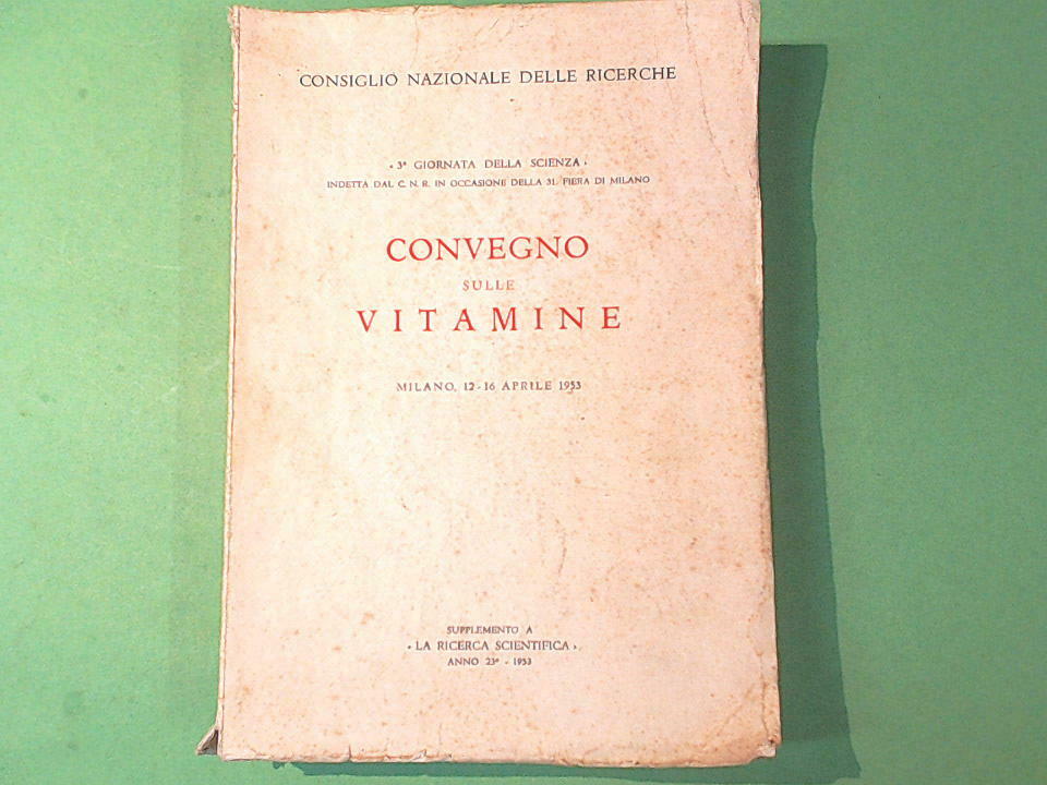 CONVEGNO SULLE VITAMINE CONSIGLIO NAZIONALE DELLE RICERCHE 12-16 APRILE 1953