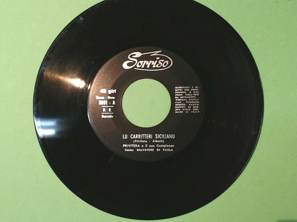 LU CARRITTERI SICILIANU 'A ZITA PRIVITERA DI PAOLA SORRISO 3031 45 GIRI - immagine 5