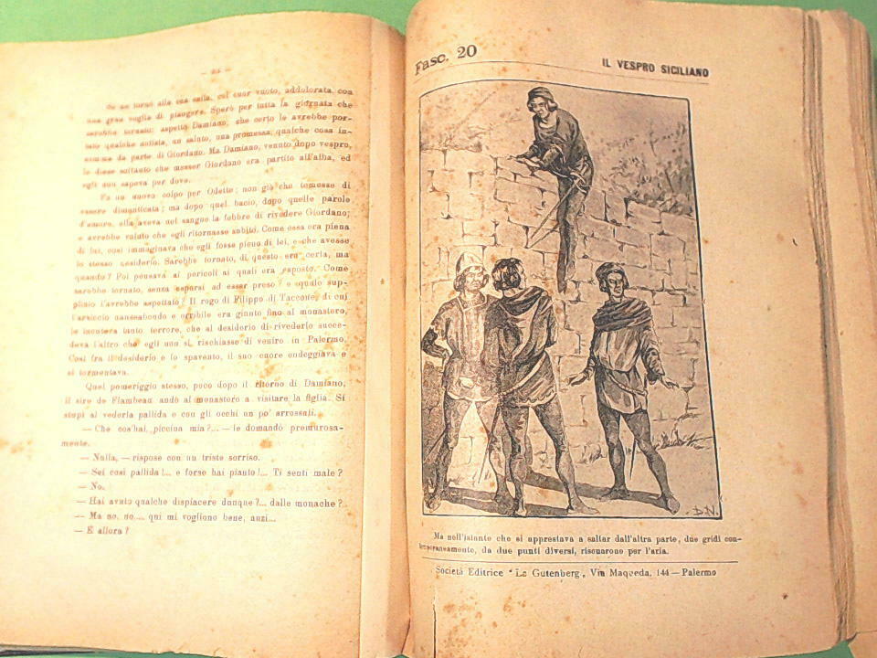 STORIA DEL VESPRO SICILIANO ROMANZO A FASCICOLI WILLIAM GALT 1915 - immagine 6