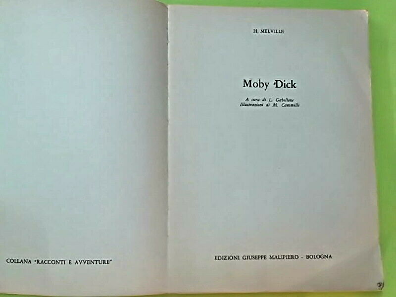 MOBY DICK MELVILLE MALIPIERO 1966