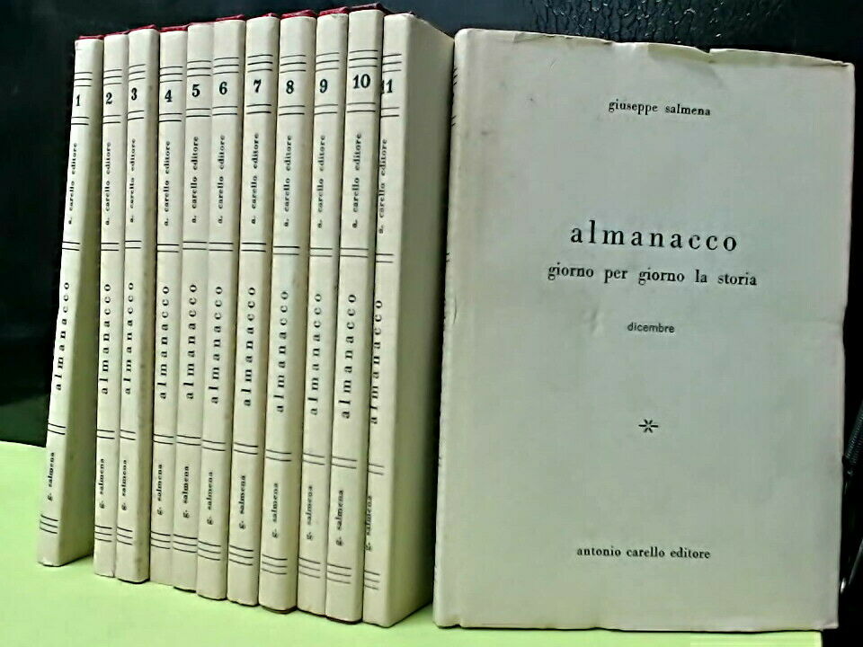 ALMANACCO GIORNO PER GIORNO LA STORIA SALMENA CARELLO 12 VOLUMI