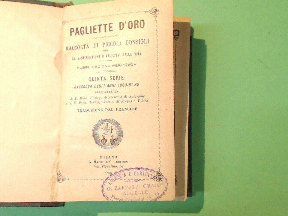 PAGLIETTE D'ORO RACCOLTA 1880-1891 EDITORI MAURI & C 1896 - immagine 5