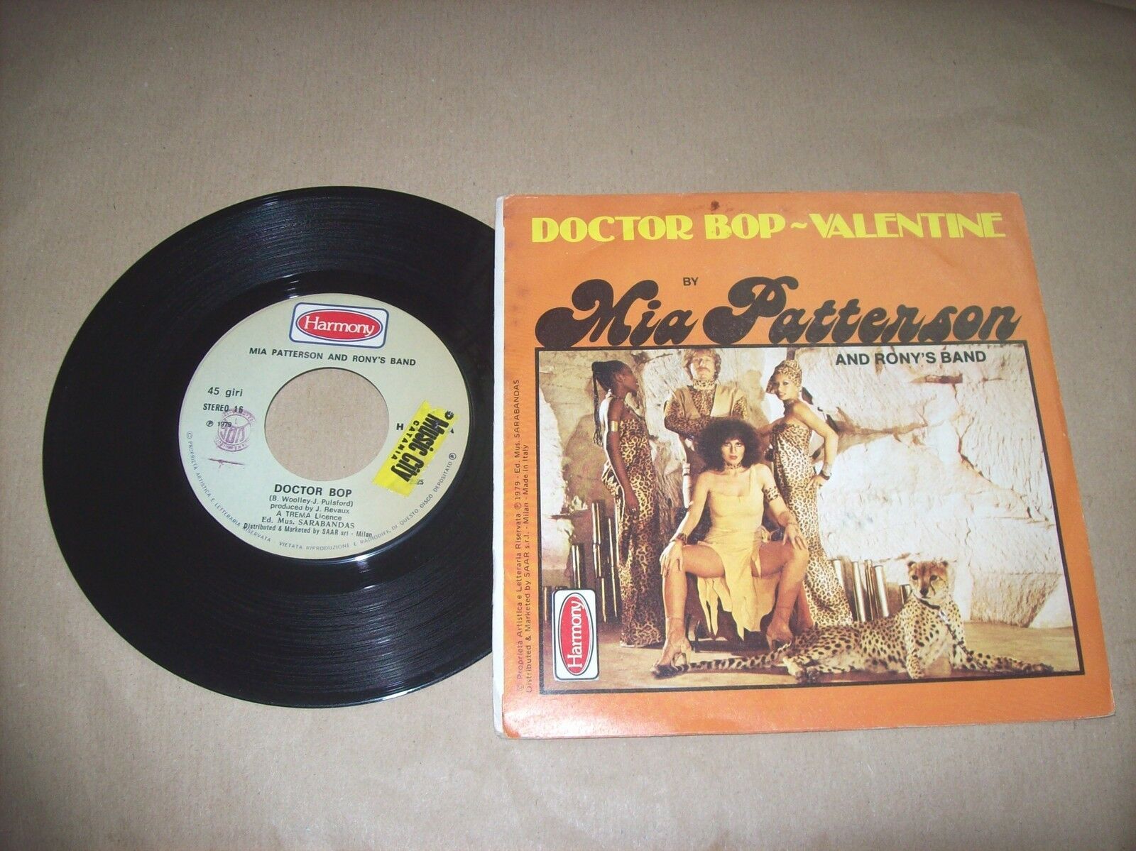 MIA PATTERSON DOCTOR BOP / VALENTINE HARMONY H 6045 45 GIRI 1979