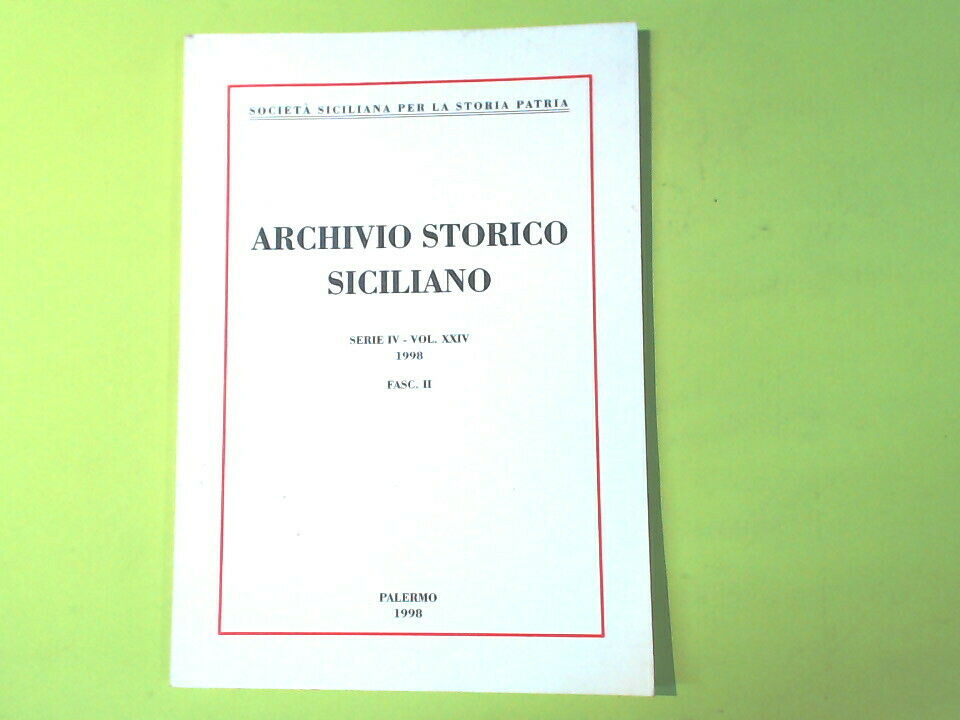 ARCHIVIO STORICO SICILIANO SERIE IV VOL XXIV FASC II CARTEGGIO CARAMELLA GOBETTI