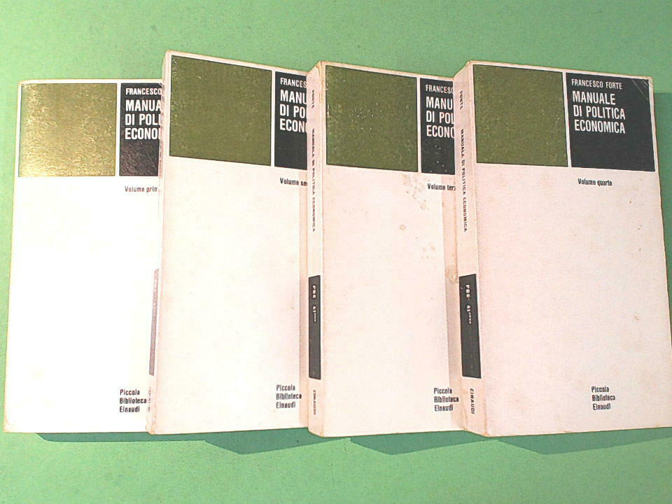 MANUALE DI POLITICA ECONOMICA 4 VOLL FORTE EINAUDI 1975