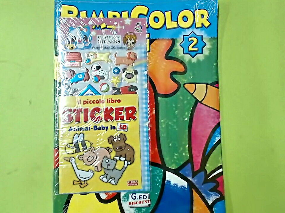 BIMBI COLOR 2 CON STICKER ANIMAL BABY IN 3D G. ED EDIIZONI