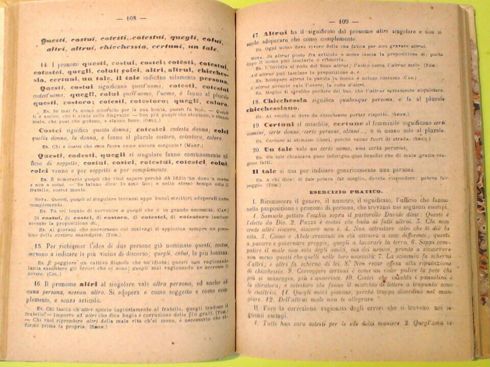 GRAMMATICA NORMALE DELLA LINGUA ITALIANA MOTTURA PARATO PARAVIA 1876 - immagine 6