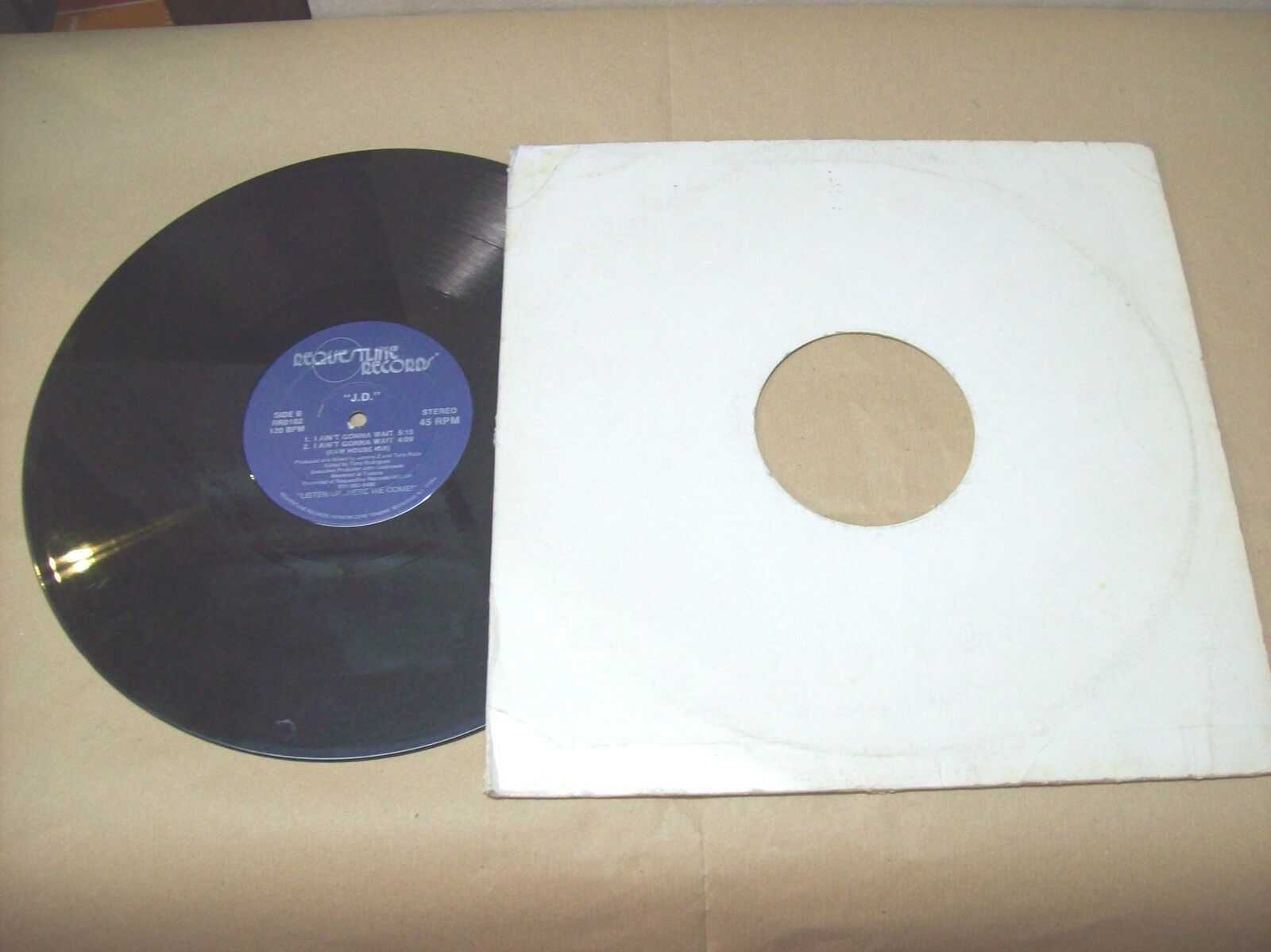 J.D. GOOD VIBRATION / I AIN'T GONNA WAIT RR 0102 45 GIRI 12 " 1989