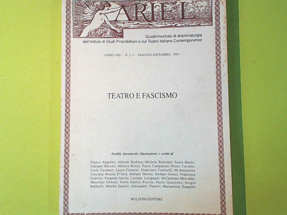 ARIEL TEATRO E FASCISMO MAGGIO DICEMBRE 1993 N 2 - 3
