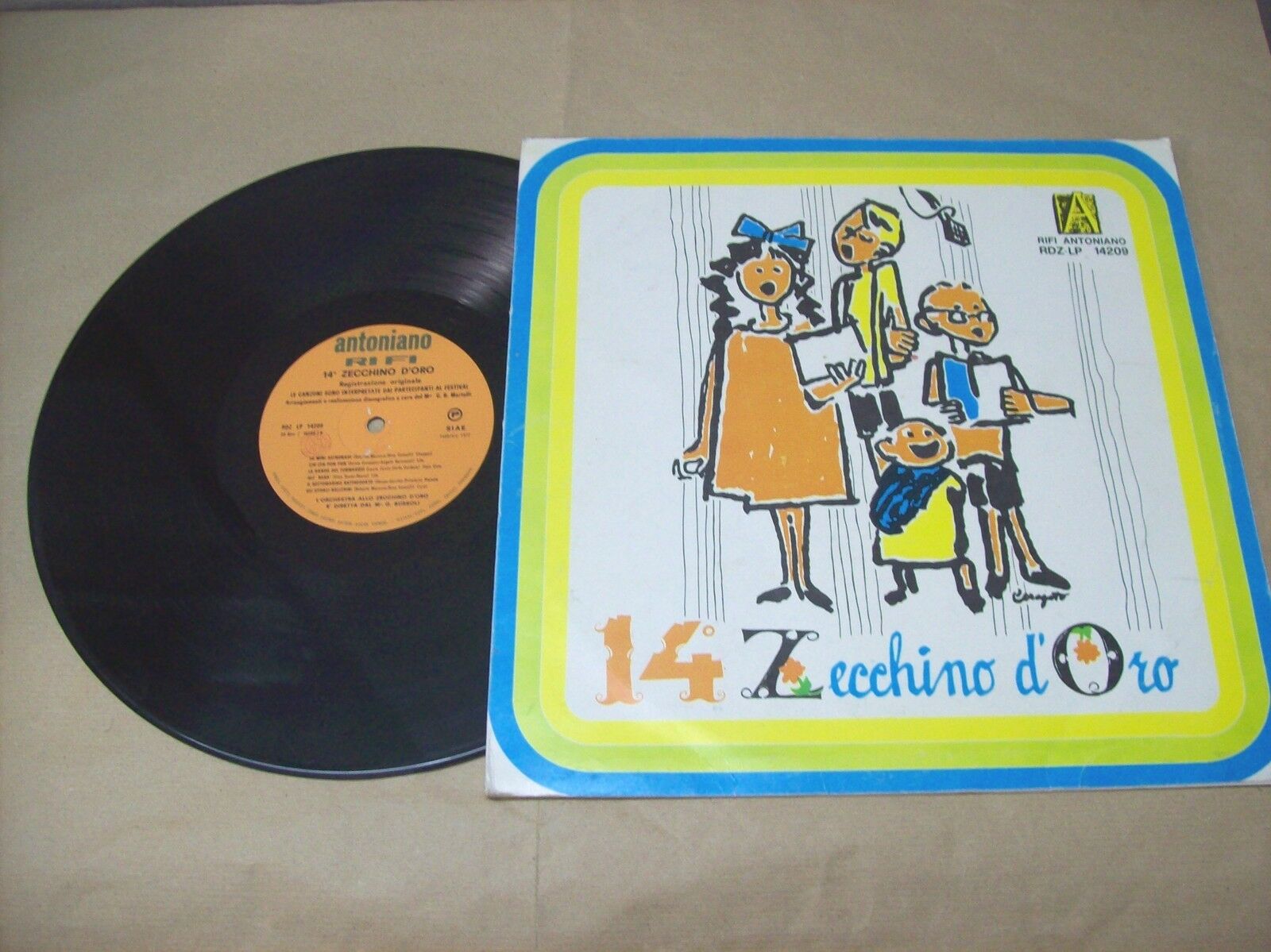14° ZECCHINO D'ORO ANTONIANO RDZ LP 14209 33 GIRI 1972