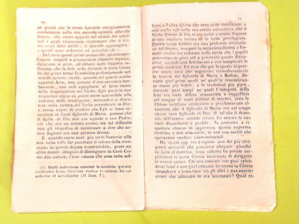 GESU' CRISTO E' DIO PARISIS IN RISPOSTA A RENAN TIPOGRAFIA DI MAJO 1864 - immagine 3