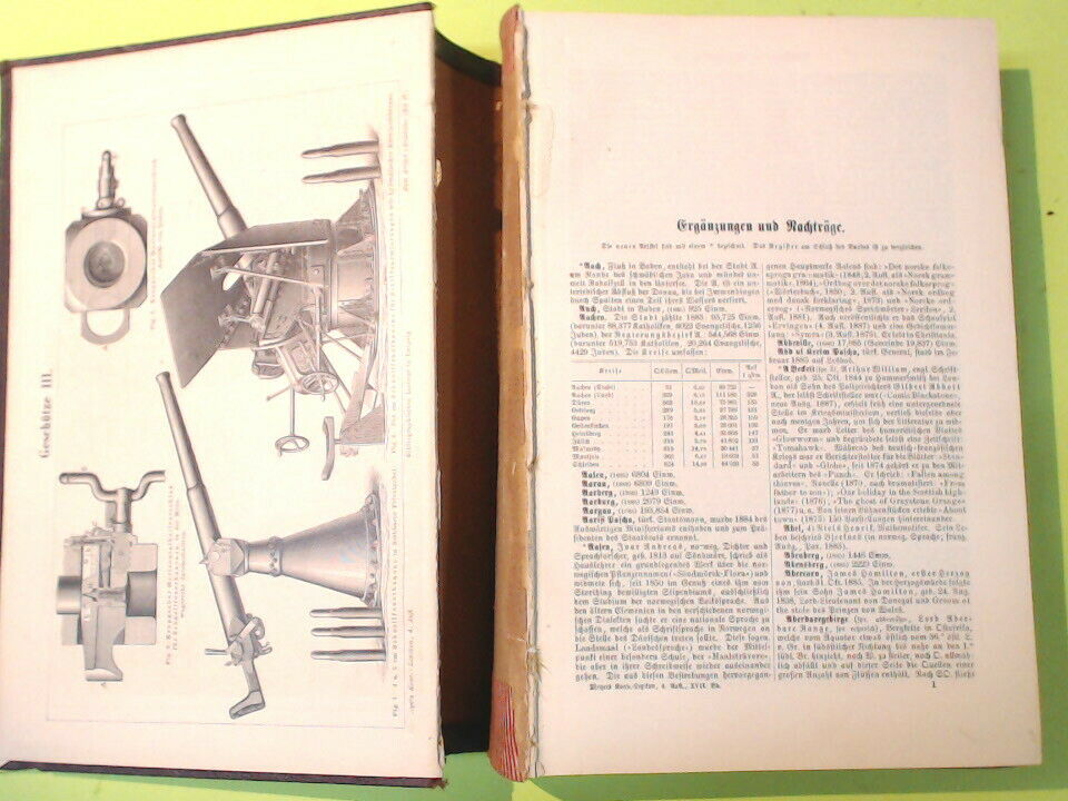 MEYERS KONVERSATIONS LEXIKON 17 A-Z SUPPLEMENT BIBLIOGRAPHISCHEN INSTITUTS 1891 - immagine 5