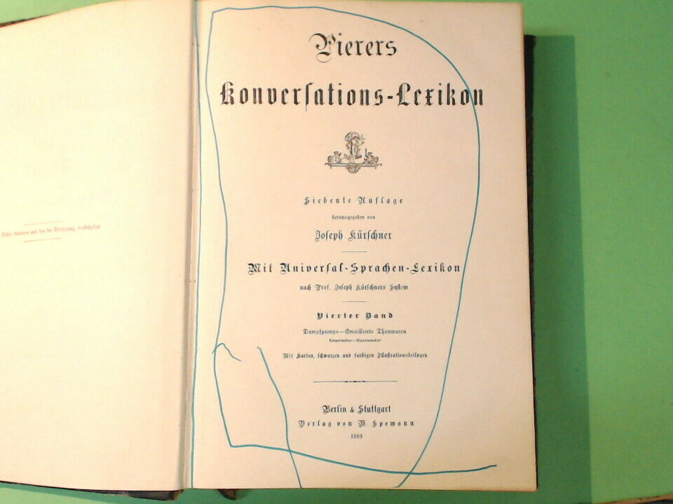 KONVERSATIONS LEXIKON 4 PIERERS 1889 - immagine 6