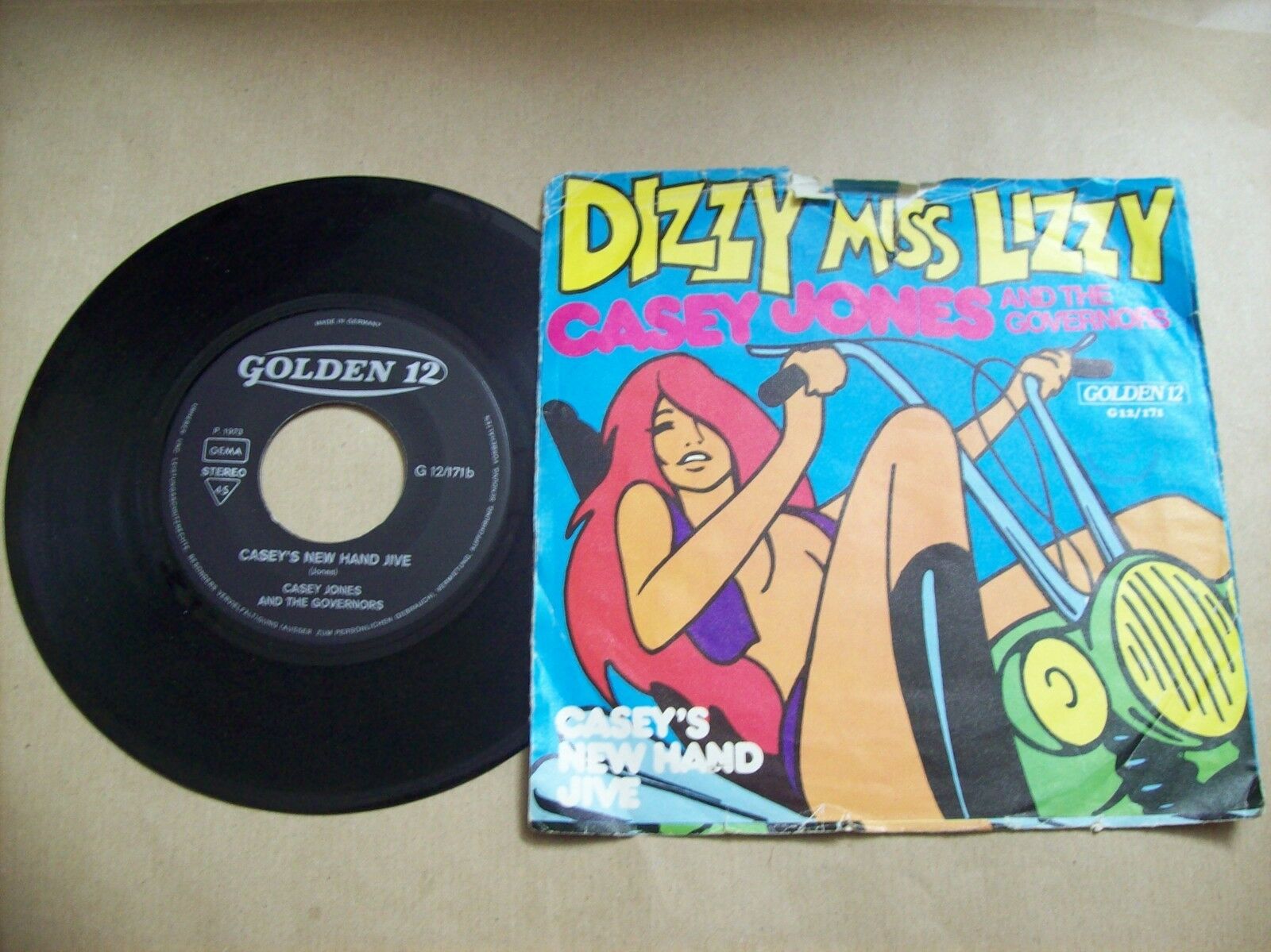 CASEY JONES AND THE GOVERNORS DIZZY MISS LIZZY / CASEY'S NEW HAND JIVE G 12/171