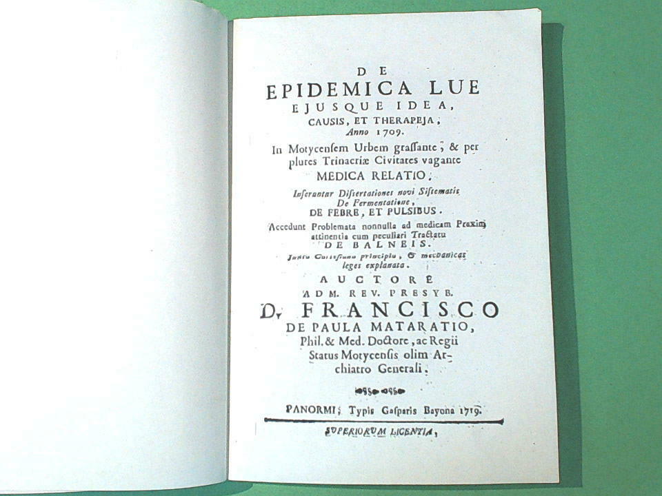 DE EPIDEMICA LUE SCIENZA MEDICA DEVOZIONE MARIANA NELLA CRISI DEL 1709 A MODICA - immagine 4