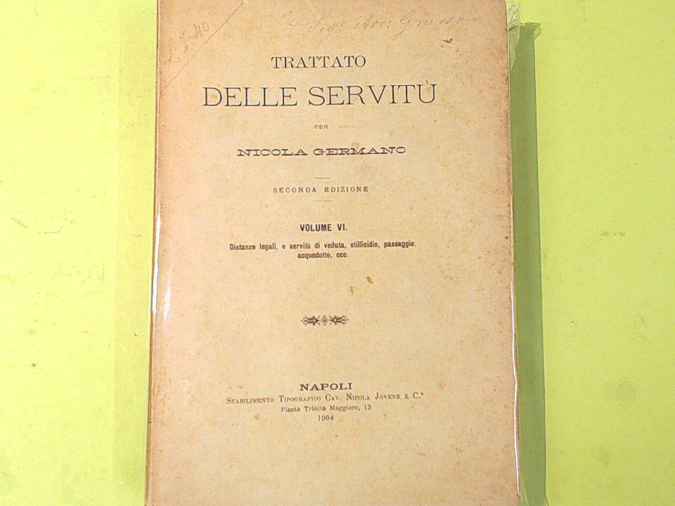 TRATTATO DELLE SERVITÙ VOL VI