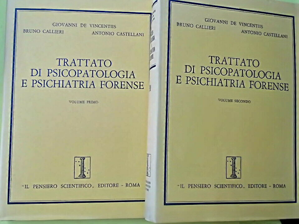 TRATTATO DI PSICOPATOLOGIA E PSICHIATRIA FORENSE 2 VOLL DE VINCENTIIS CALLIERI