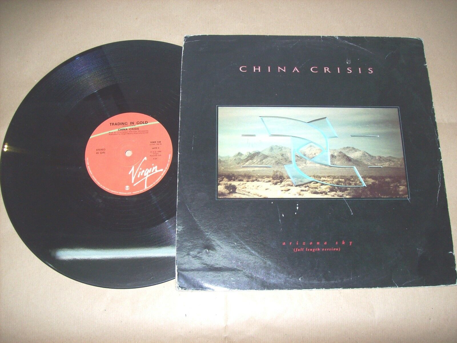 CHINA CRISIS ARIZONA SKY / TRADING IN GOLD VIRGIN VINX 148 45 GIRI 12" 1986