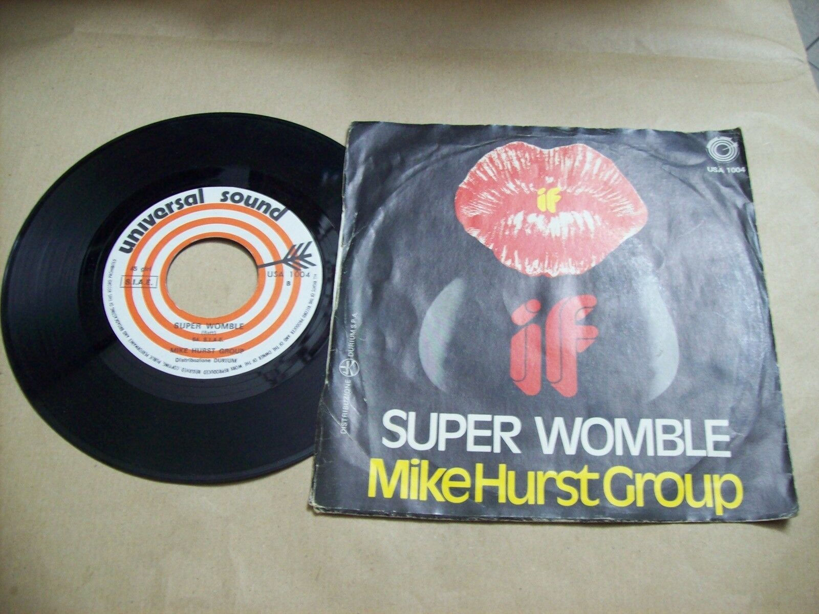 MIKE HURST IF / SUPER WOMBLE UNIVERSAL SOUND USA 1004 45 GIRI
