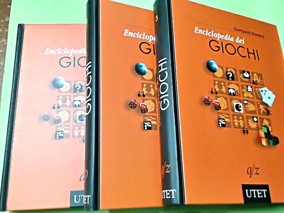 ENCICLOPEDIA DEI GIOCHI 3 VOLUMI GIAMPAOLO DOSSENA UTET