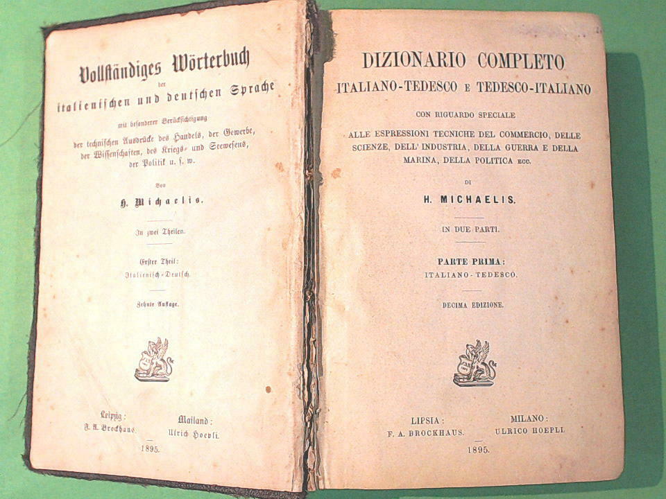 DIZIONARIO COMPLETO ITALIANO TEDESCO TEDESCO ITALIANO - immagine 2