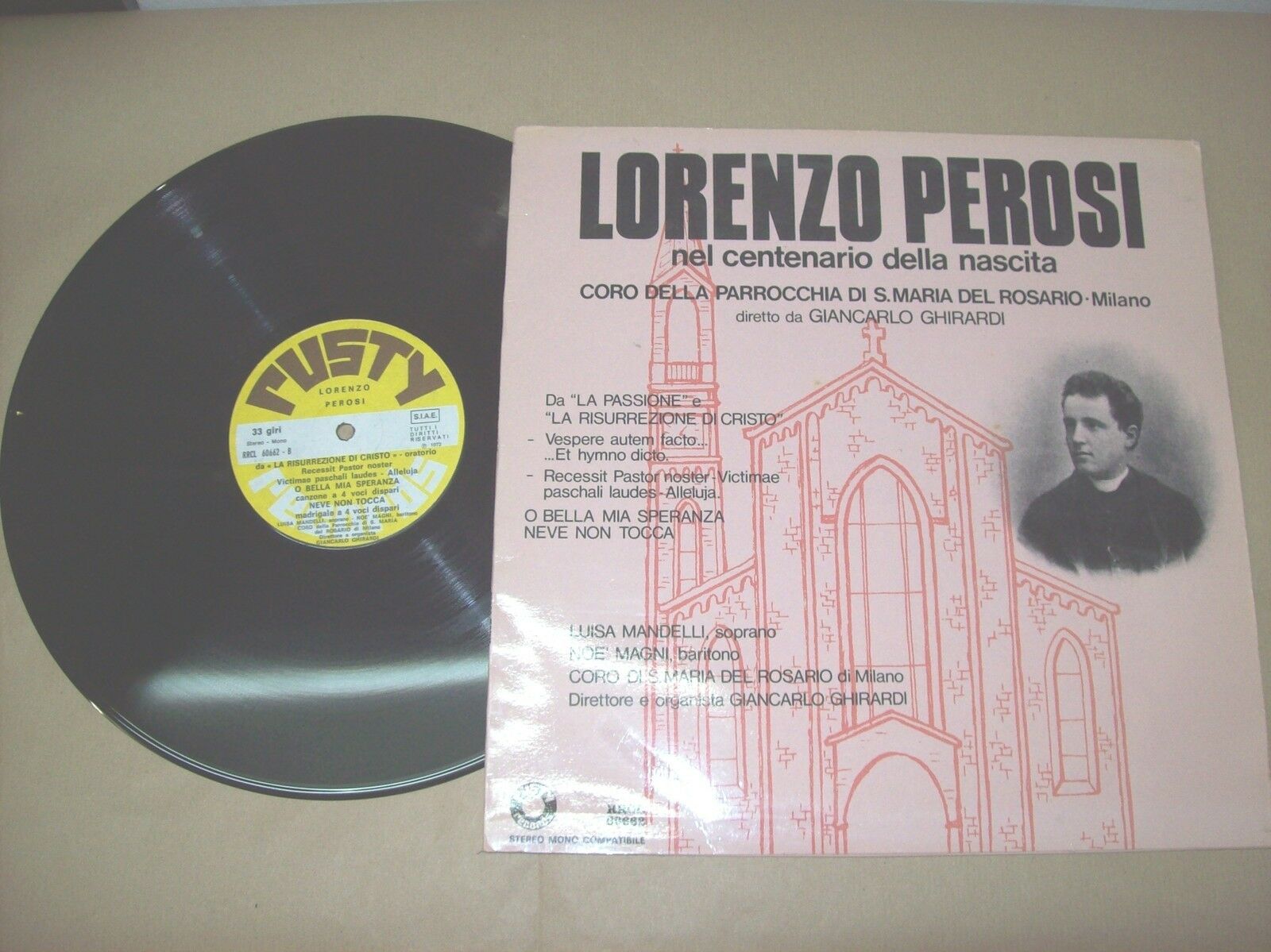 LORENZO PEROSI DA LA PASSIONE E RISURREZIONE DI CRISTO RUSTY RRCL 60662 33 GIRI