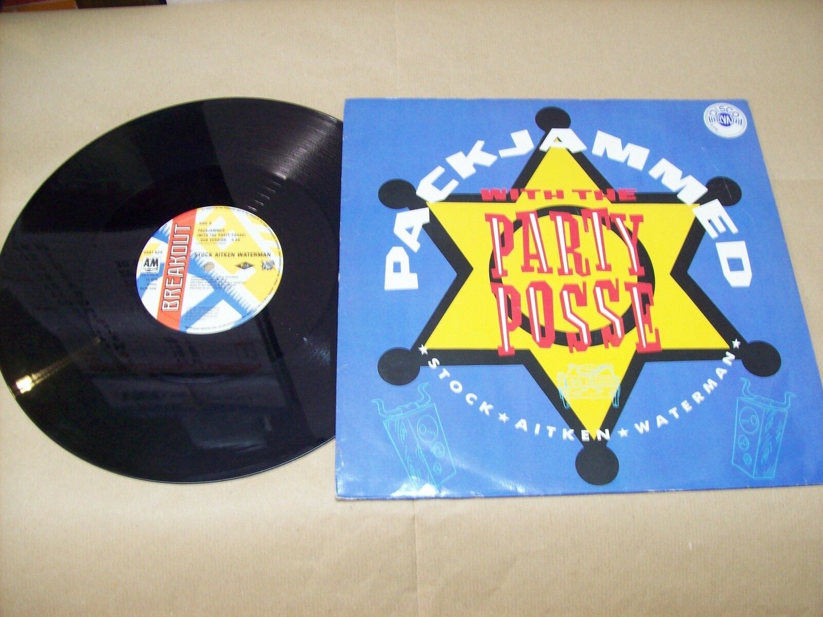 STOCK AITKEN WATERMAN PACKJAMMED WITH THE PARTY POSSE A&M USAT 620 45 GIRI 12"