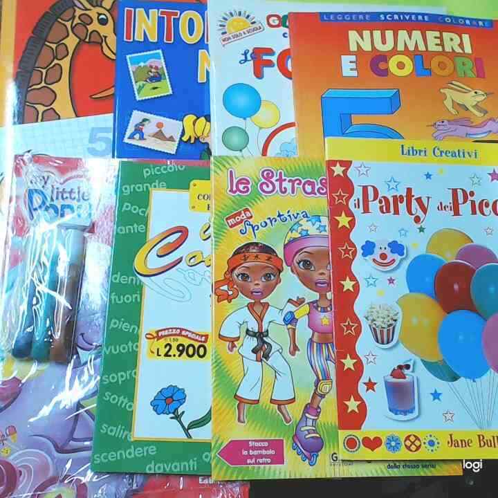 8 LIBRI ATTIVITÀ GIOCA E COLORA BUSTA 3 LIBRI DA COLORARE DIDATTICI PER BAMBINI
