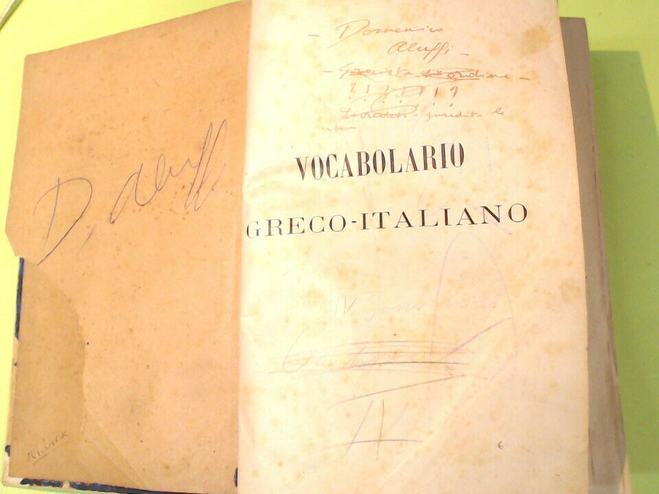 VOCABOLARIO GRECO ITALIANO PECHENINO TIPOGRAFIA SALESIANA 1893 - immagine 9