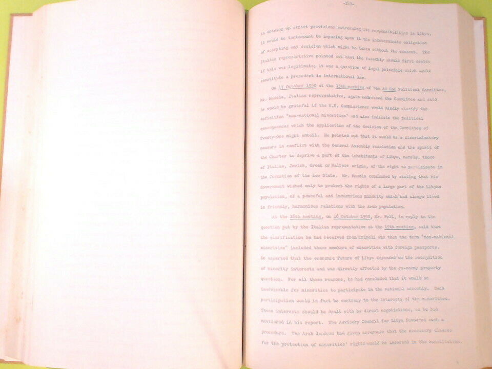 CRONISTORIA DOCUMENTATA DELLE ATTIVITA' ITALIANE ALLE NAZIONI UNITE 1947 - 1969 - immagine 3