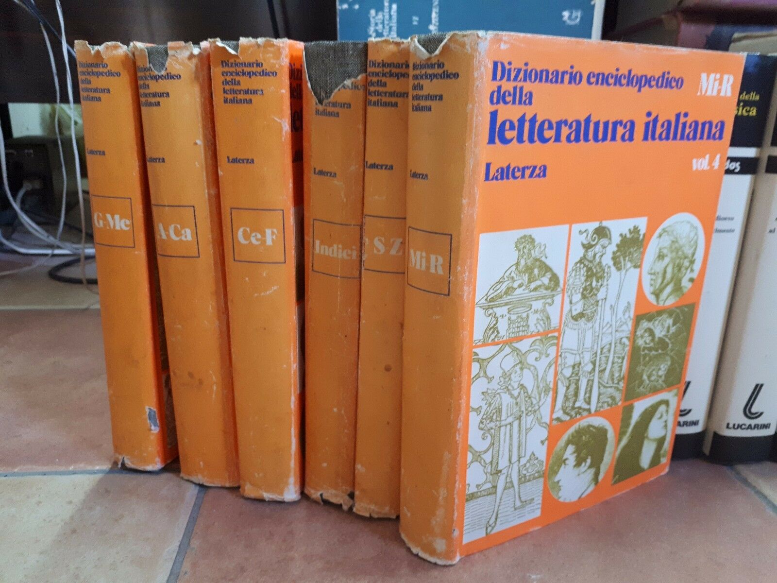 DIZIONARIO ENCICLOPEDICO DELLA LETTERATURA ITALIANA 6 VOLUMI LATERZA 1967