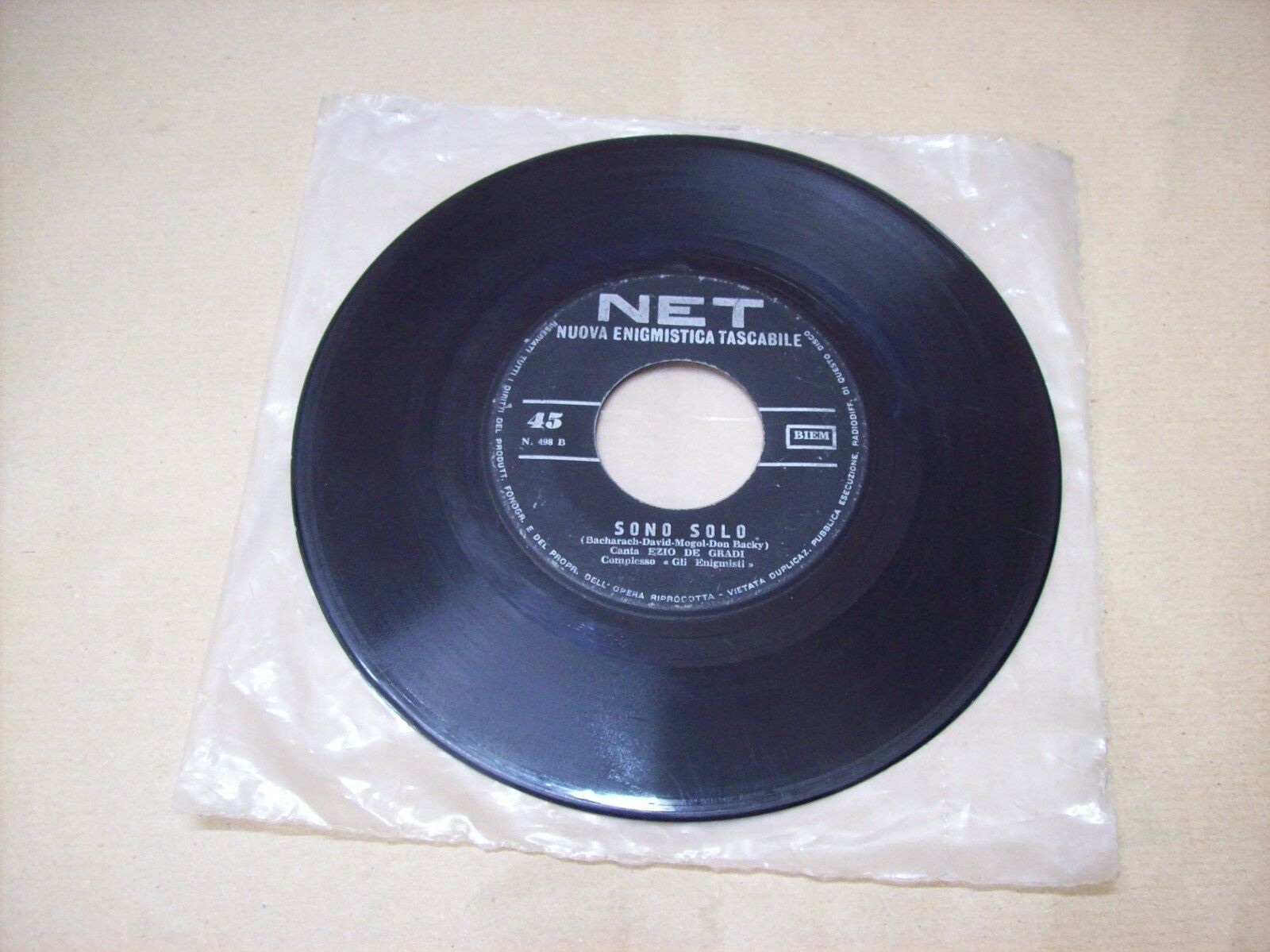 GLI ENIGMISTI SONO SOLO / AMERICA NET 198 45 GIRI