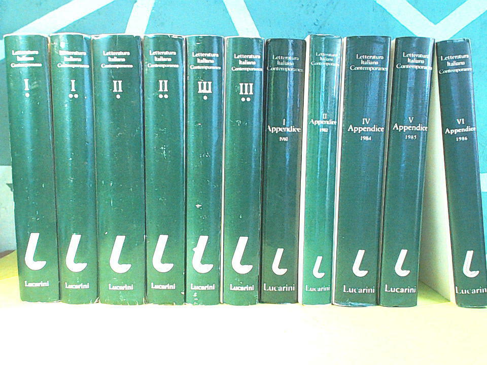 LETTERATURA ITALIANA CONTEMPORANEA 3 VOLUMI IN 6 TOMI+ APPENDICI LUCARINI
