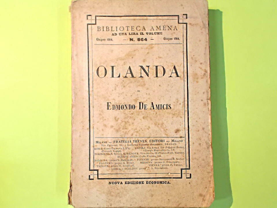 OLANDA EDMONDO DE AMICIS TREVES 1914