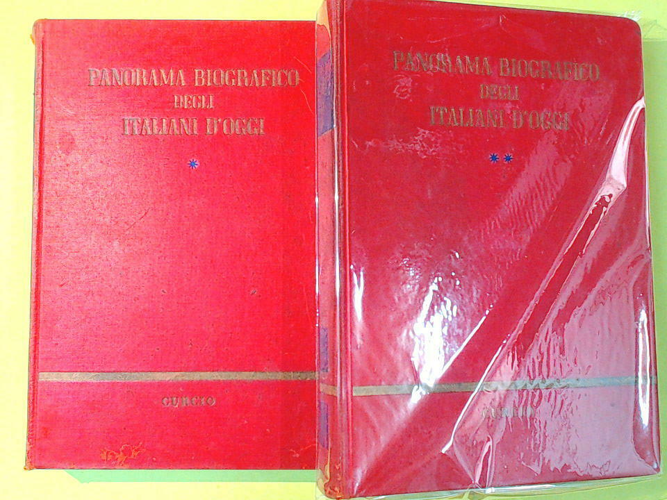 PANORAMA BIOGRAFICO DEGLI ITALIANI D'OGGI VOL I E II CURCIO