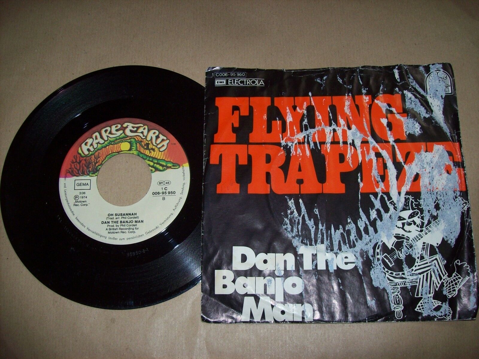 DAN THE BANJO MAN FLYING TRAPEZE / OH SUSANNAH RARE EARTH 1C 006 95 950