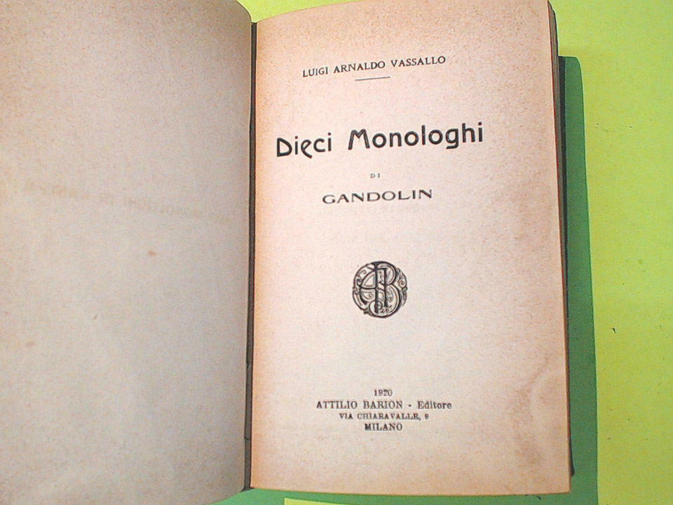 PALCOSCENICO DIECI MONOLOGHI DI GANDOLIN L'INNAMORATA - immagine 3