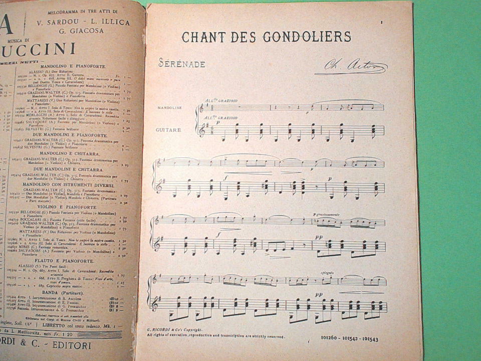 CHITARRA CHANT DE CONDOLIERS LIRE D'ARGENTO ECC EDIZIONI RICORDI - immagine 3