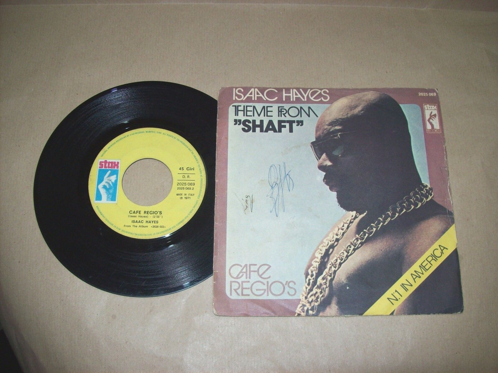 ISAAC HAYES THEME FROM SHAFT / CAFE REGIO'S STAX 2025 069 45 GIRI 1971