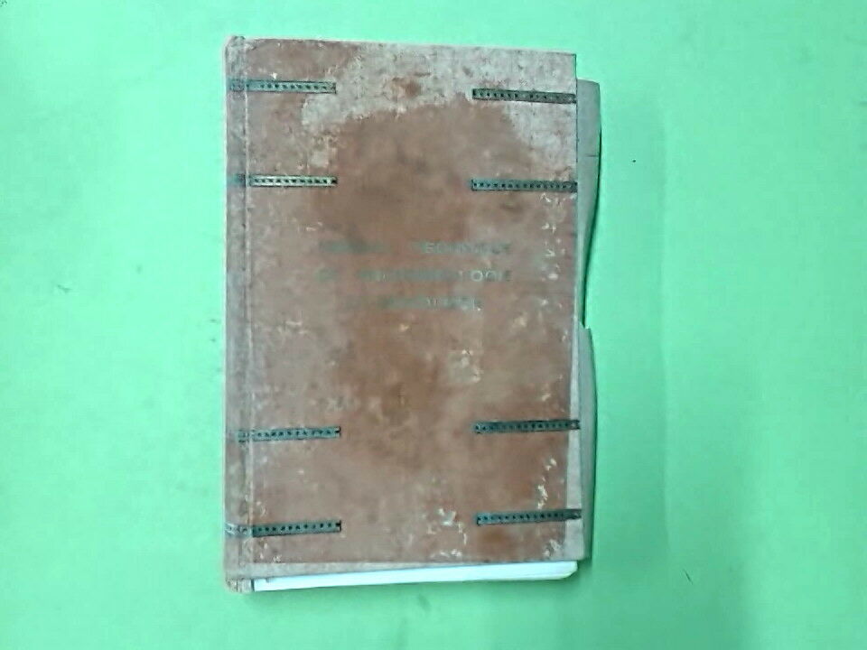 MICROBIOLOGIE ET SEROLOGIE MANUEL TECHNIQUE MASSON EDITEURS 1925